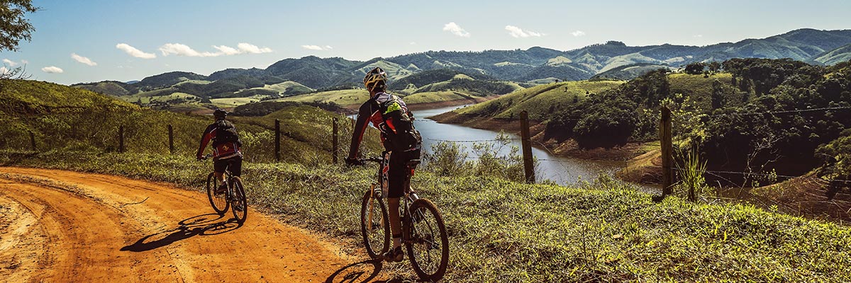 bikers on a dirt road